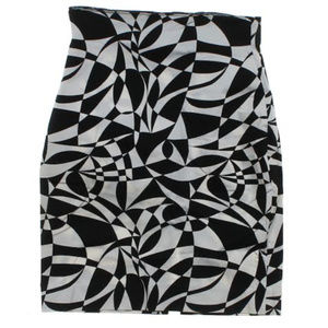 VTG french op art geometric pencil skirt